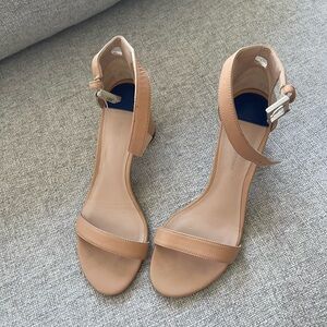 Stuart Weitzman Nude Nudist Nudistcurve Block Sandals 6.5